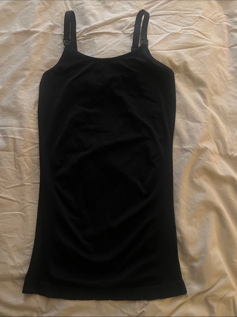 feathers Black Stretch Tank Top